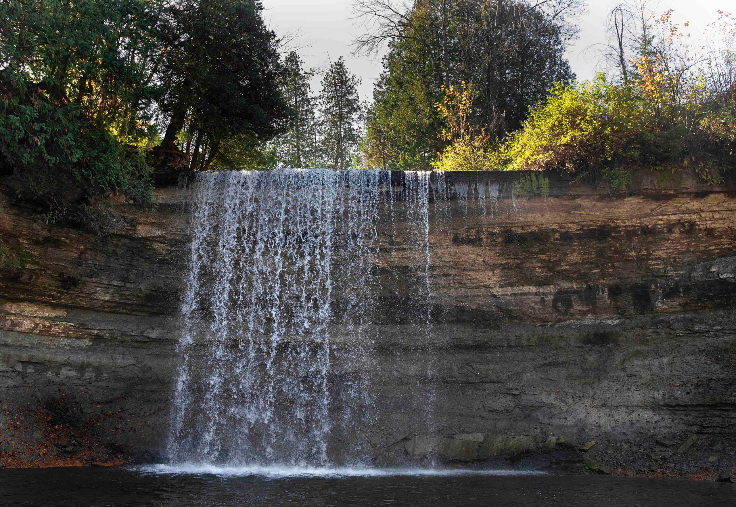 Bridal Veil Falls on Manitoulin Island.