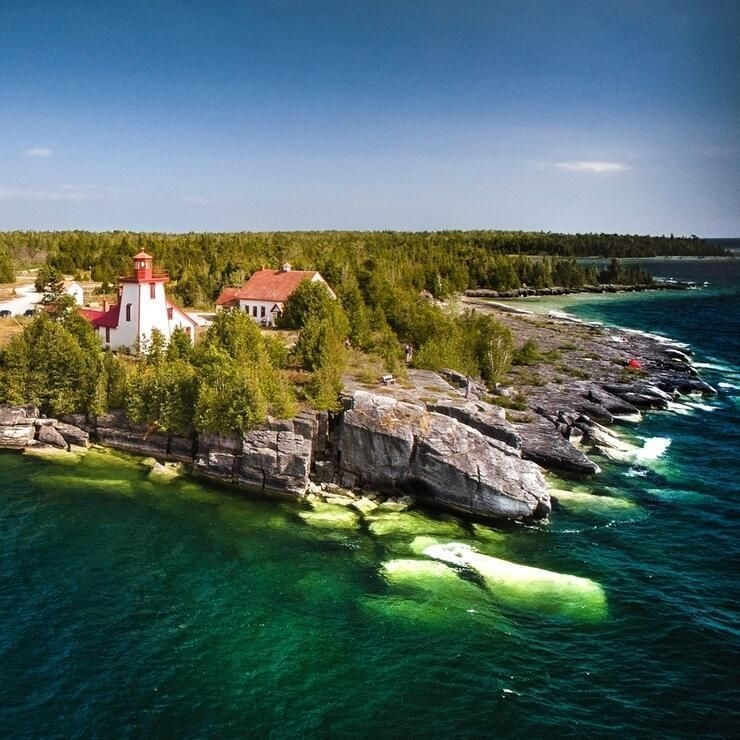 The Mississagi Lighthouse near Meldrum Bay, Manitoulin Island.