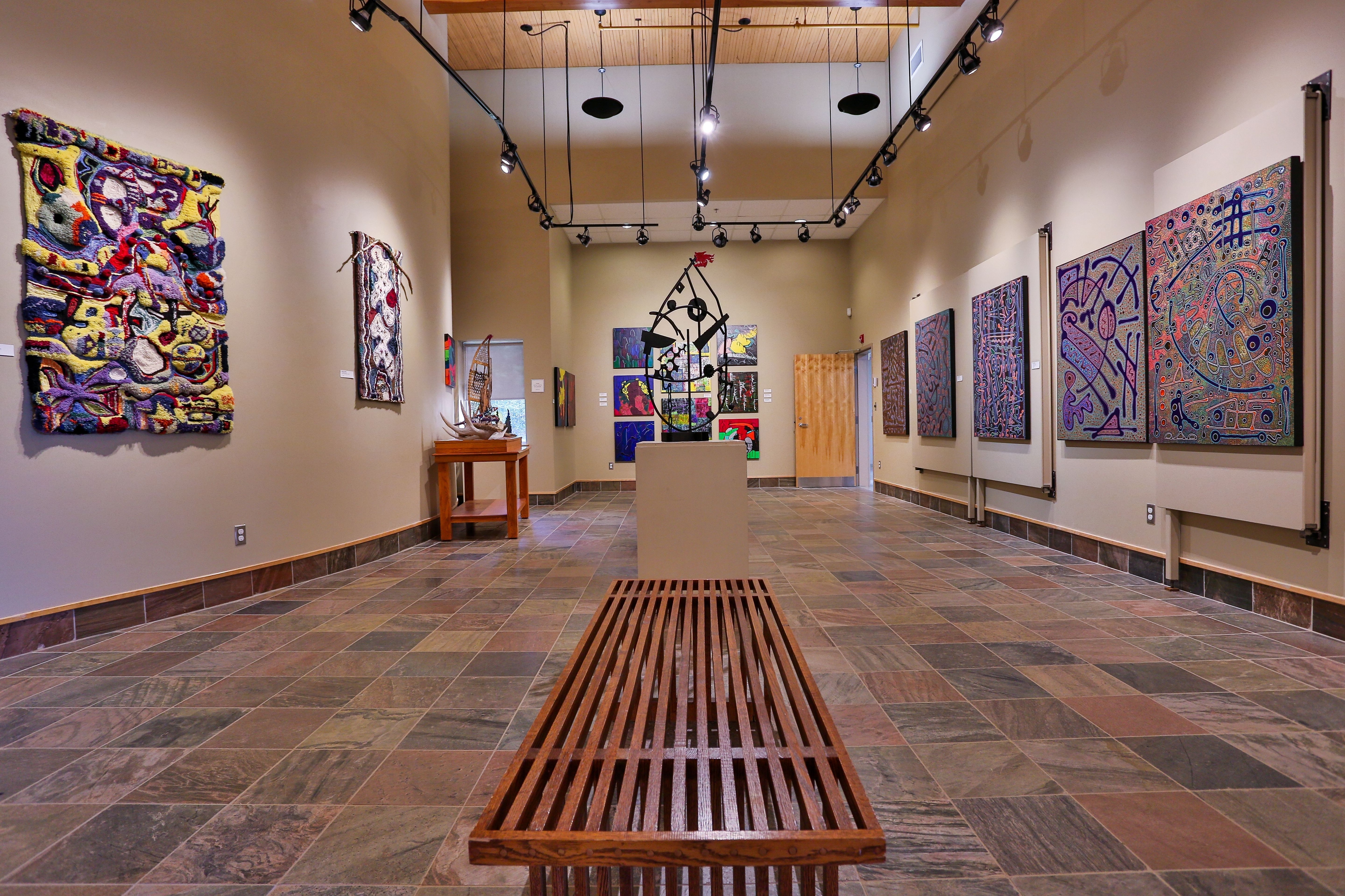 The inside of an art gallery 