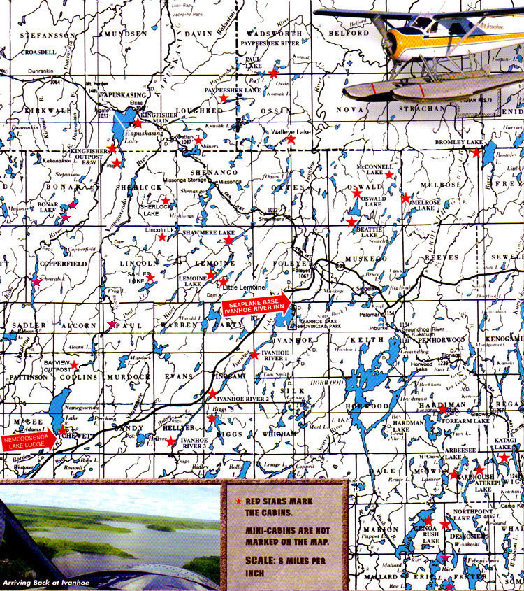 Air Ivanhoe Lake Map
