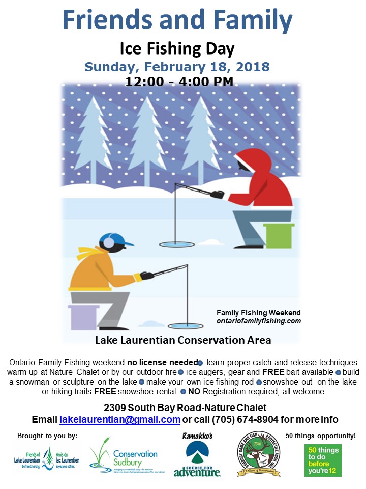 Friends and Family Ice Fishing Day at the Lake Laurentian Conservation Area